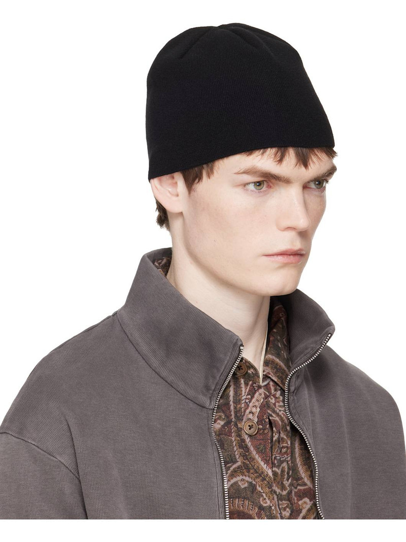Our Legacy Black Merino Wool Beanie outlook