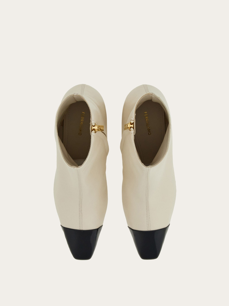 FERRAGAMO Bootie with patent accents outlook