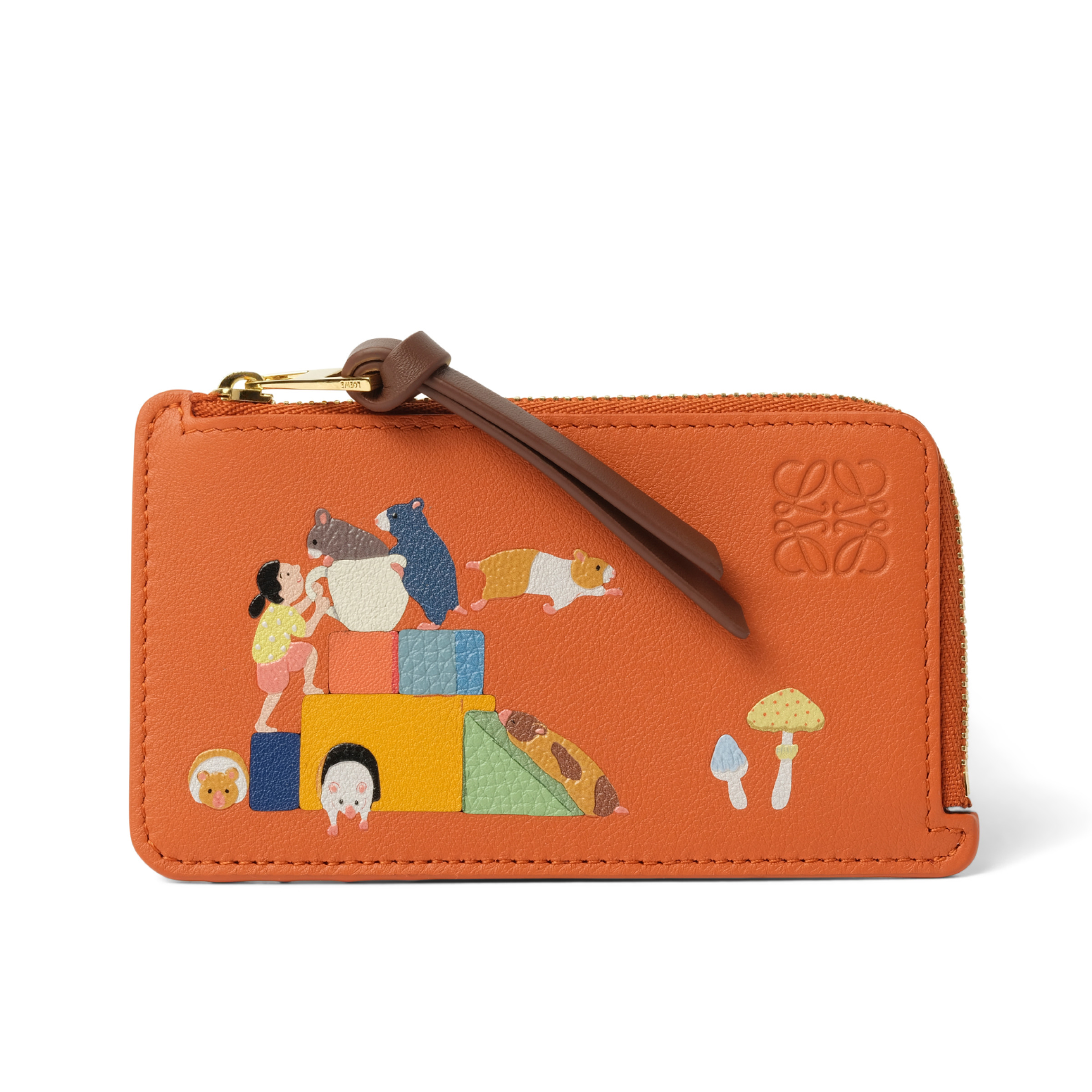 【LOEWE】HAMPSTER COIN CARDHOLDER◆C643Z40X73 Hamster coin cardholder in nappa calfskin White - LOEWE