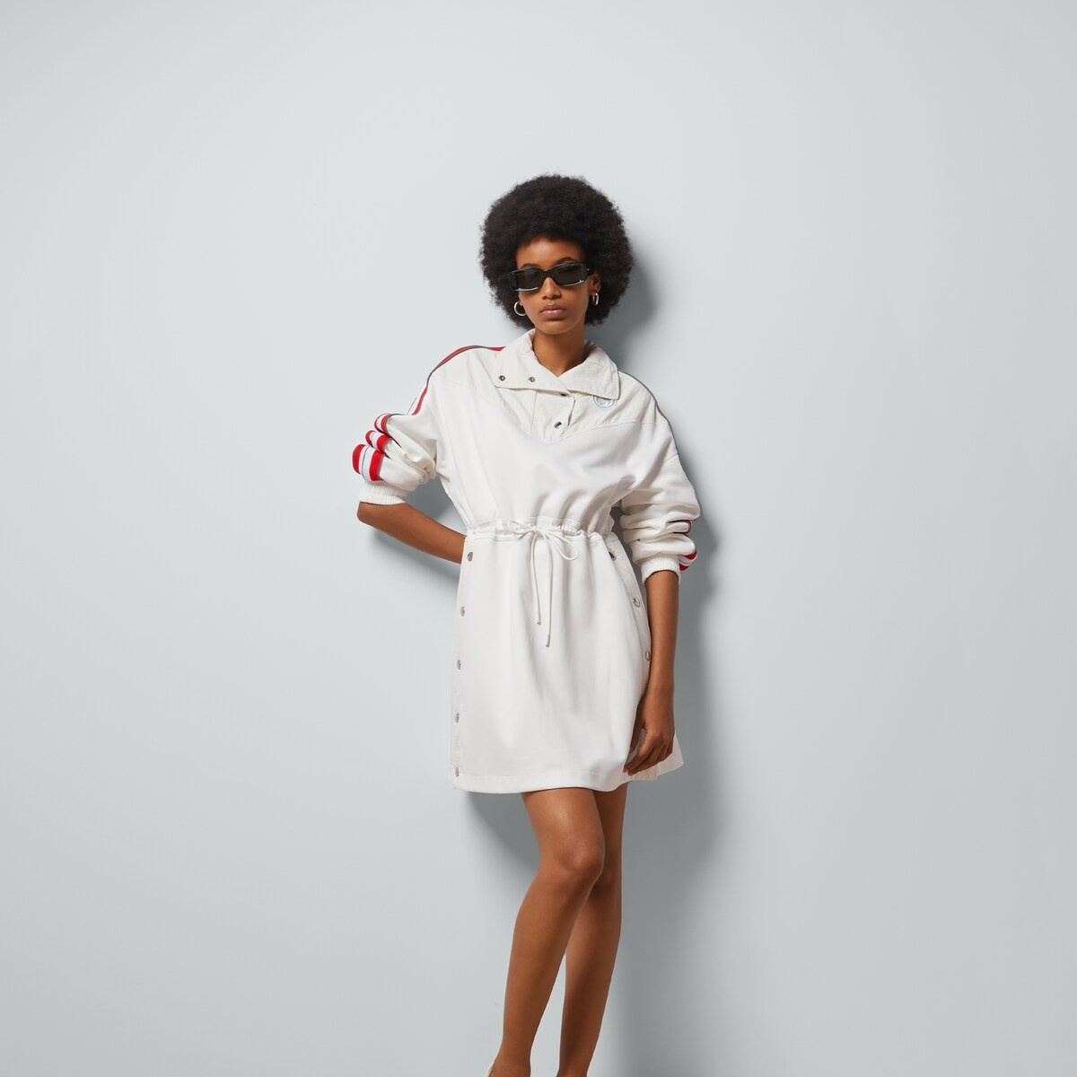 Technical jersey dress with Web - 2