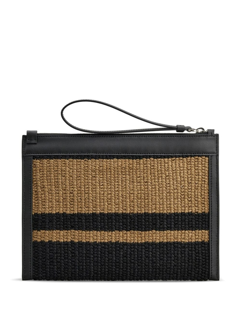 Tod's logo-debossed interwoven clutch bag outlook