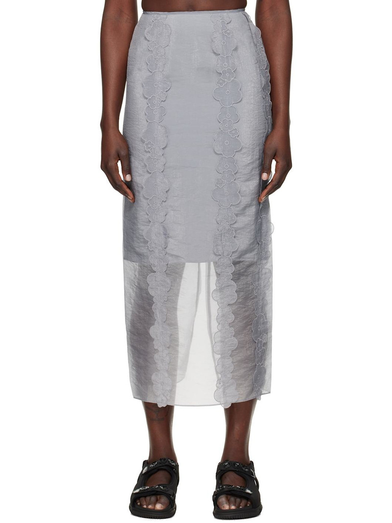 Gray Olympia Midi Skirt 1