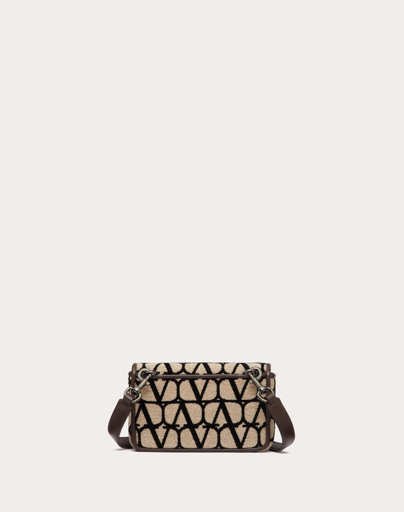 TOILE ICONOGRAPHE SHOULDER STRAP POUCH WITH LEATHER DETAILS 4