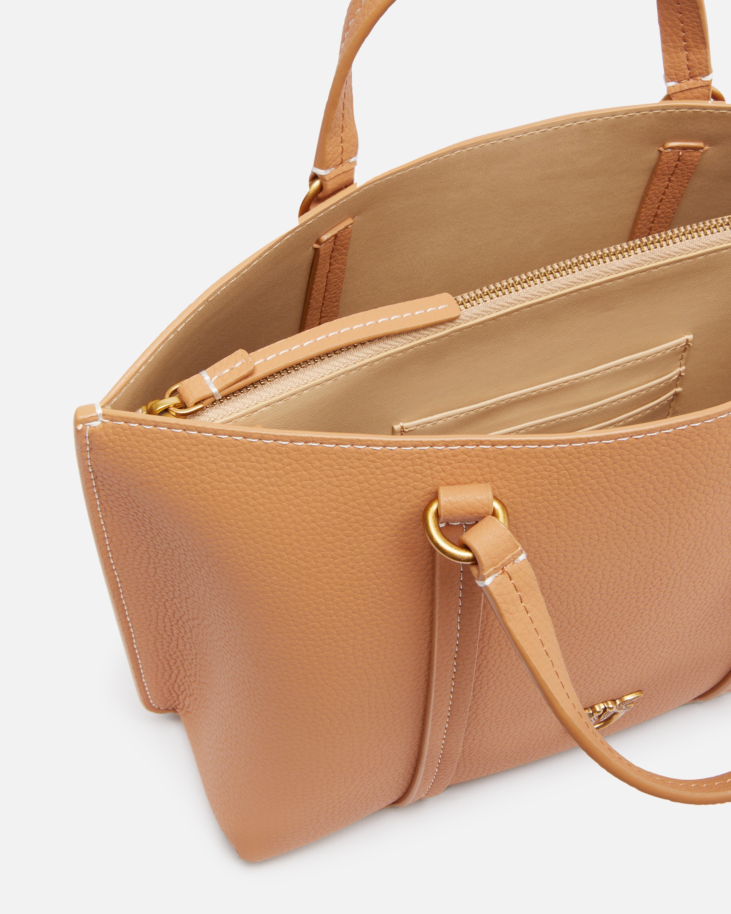 LARGE TUMBLED LEATHER SHOPPER BAG - 4