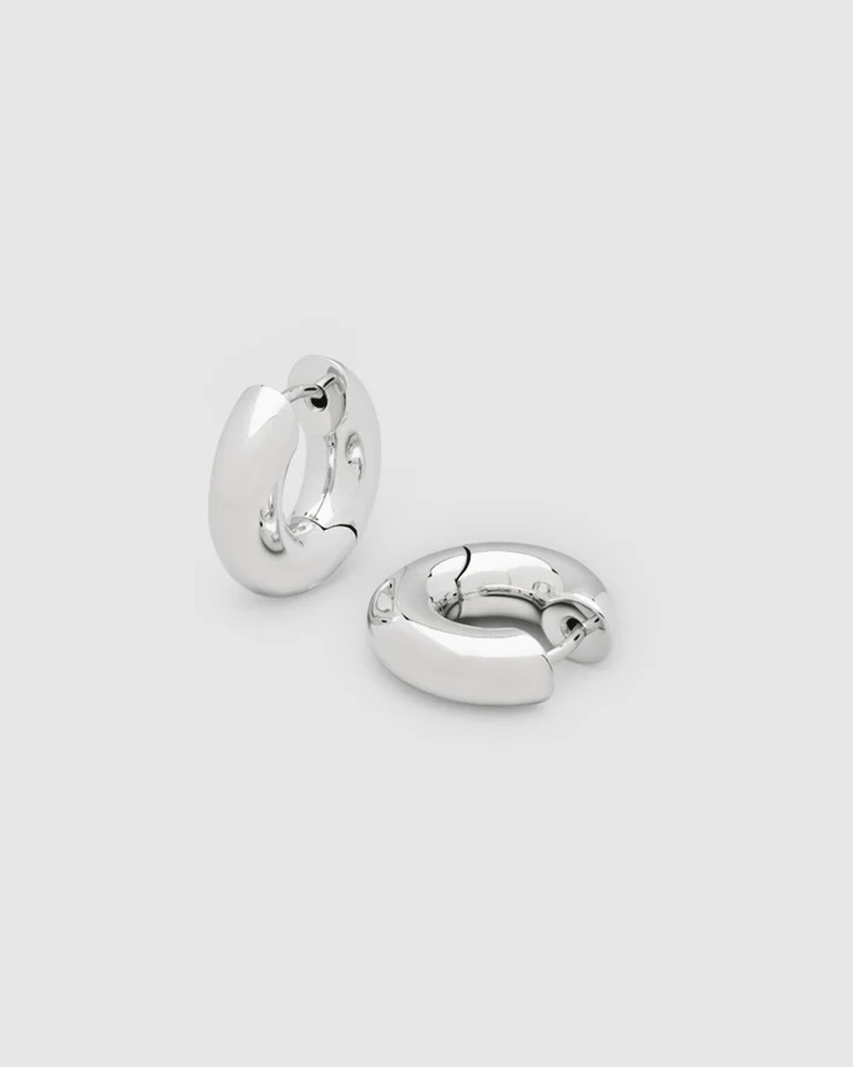 Chunky Hoops Small Silver - 2