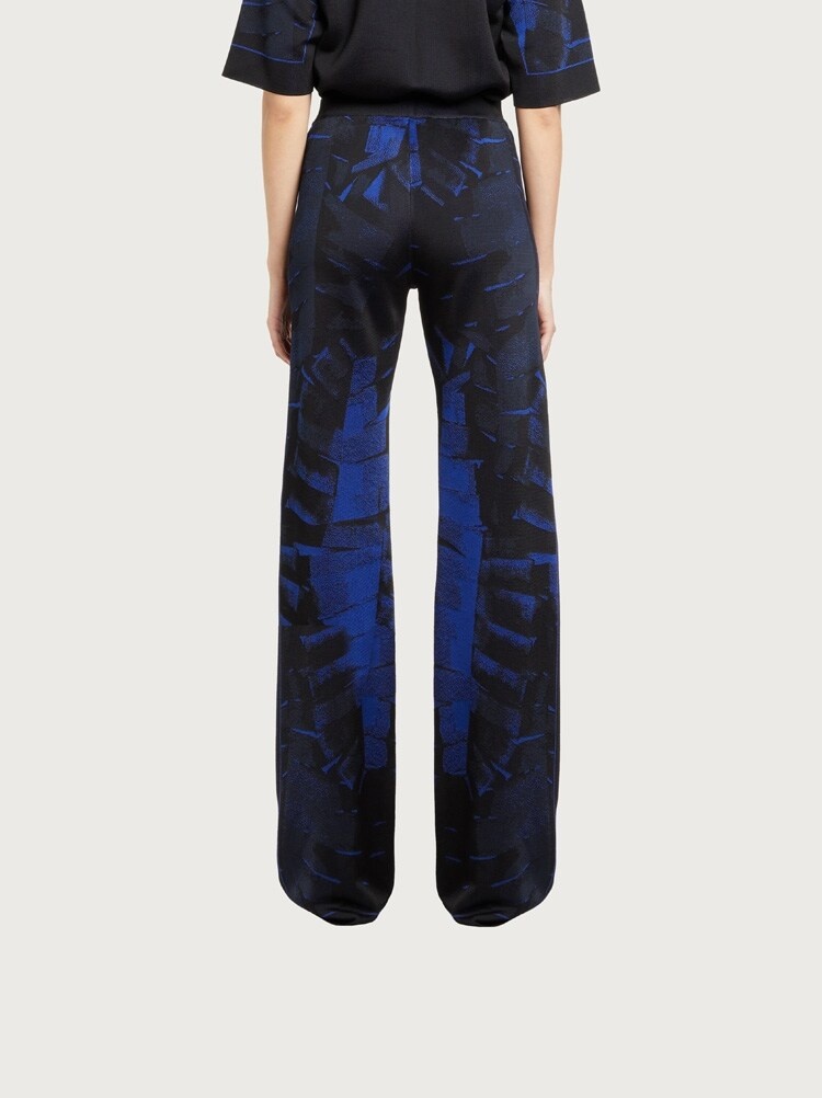 JACQUARD PALM TROUSERS - 4
