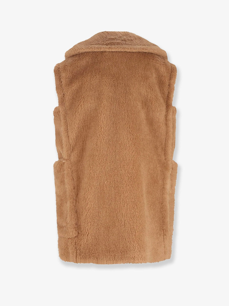 Max Mara Breda Camel And Silk Sleeveless Coat outlook