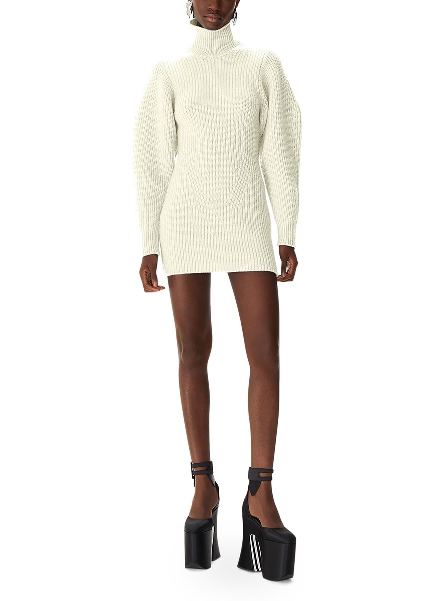 Turtleneck chunky ribbed dress - 2