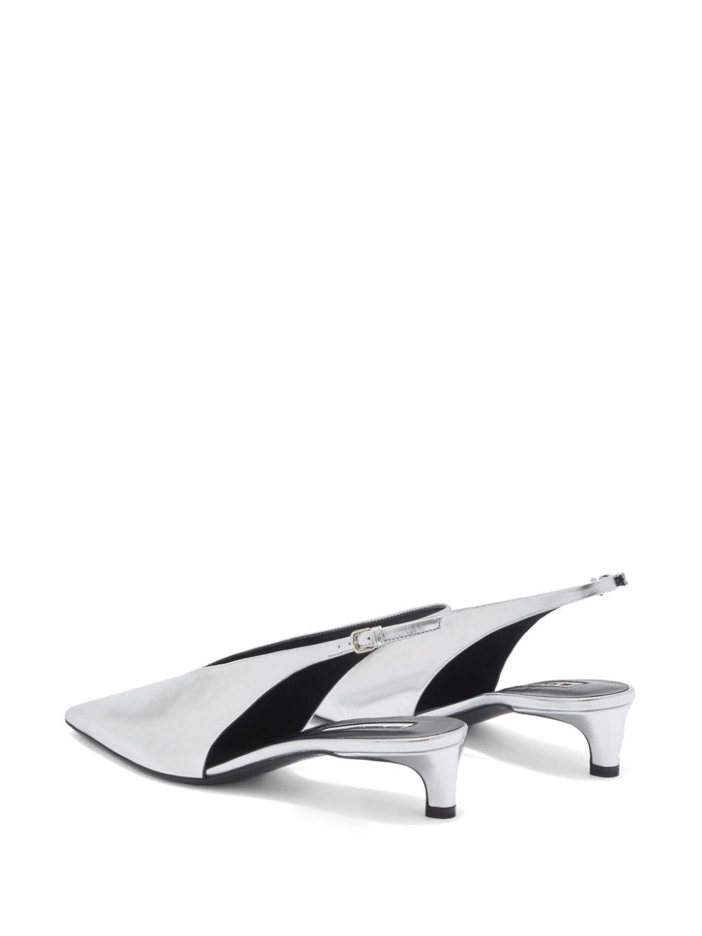 metallic slingback pumps - 3