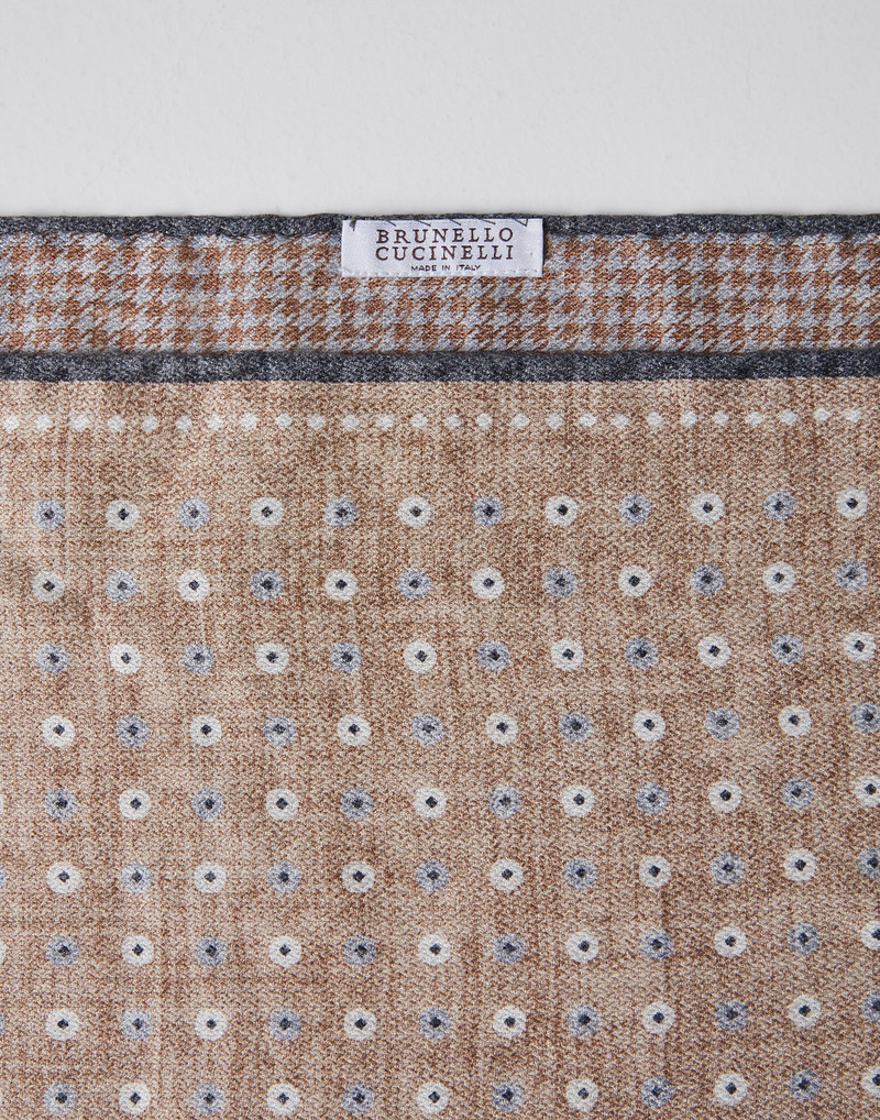 Brunello Cucinelli Double face silk pocket square outlook