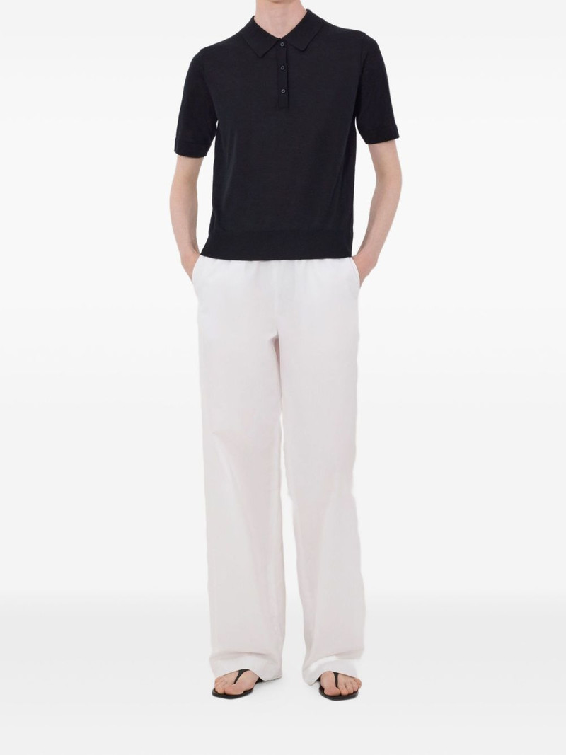 Loulou de Saison Migo button ribbed polo shirt outlook