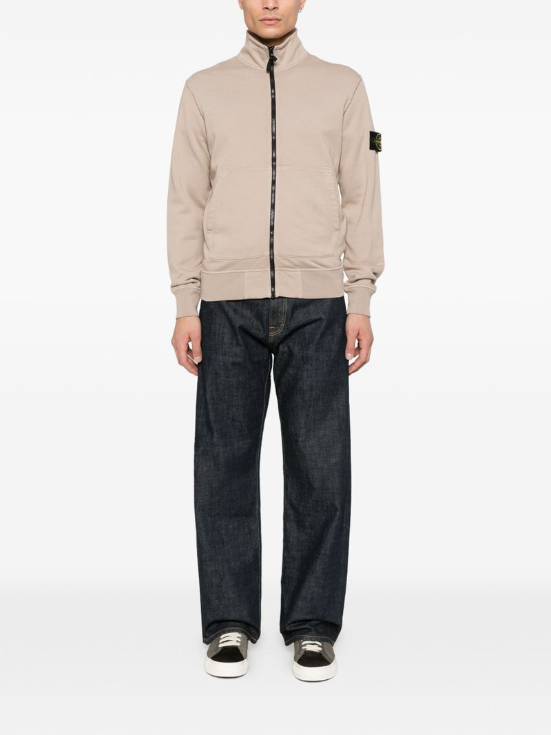 Stone Island zip-up logo-patch sweater outlook