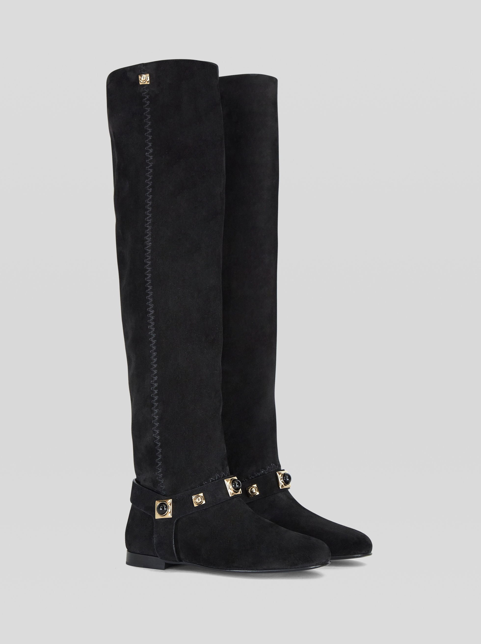 CROWN ME HIGH SPLIT LEATHER BOOTS - 3