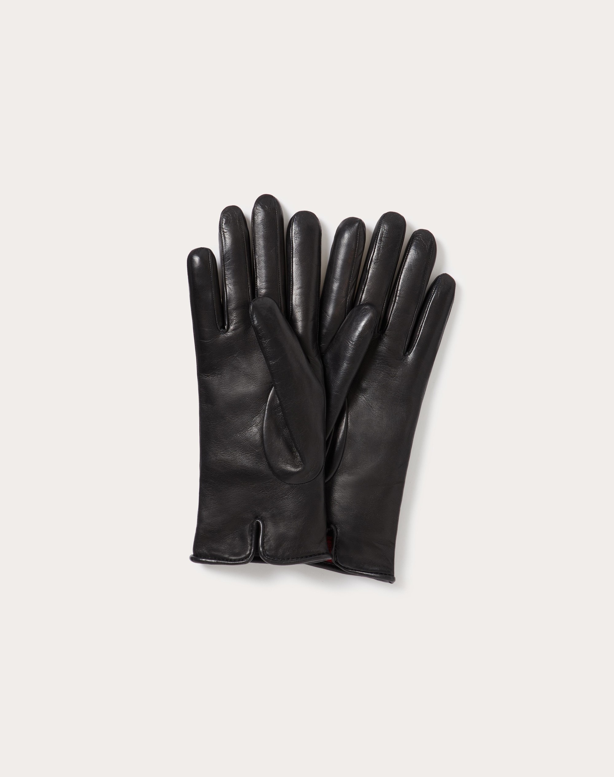 VALENTINO GARAVANI VLOGO CHAIN GLOVES IN NAPPA AND CASHMERE - 3