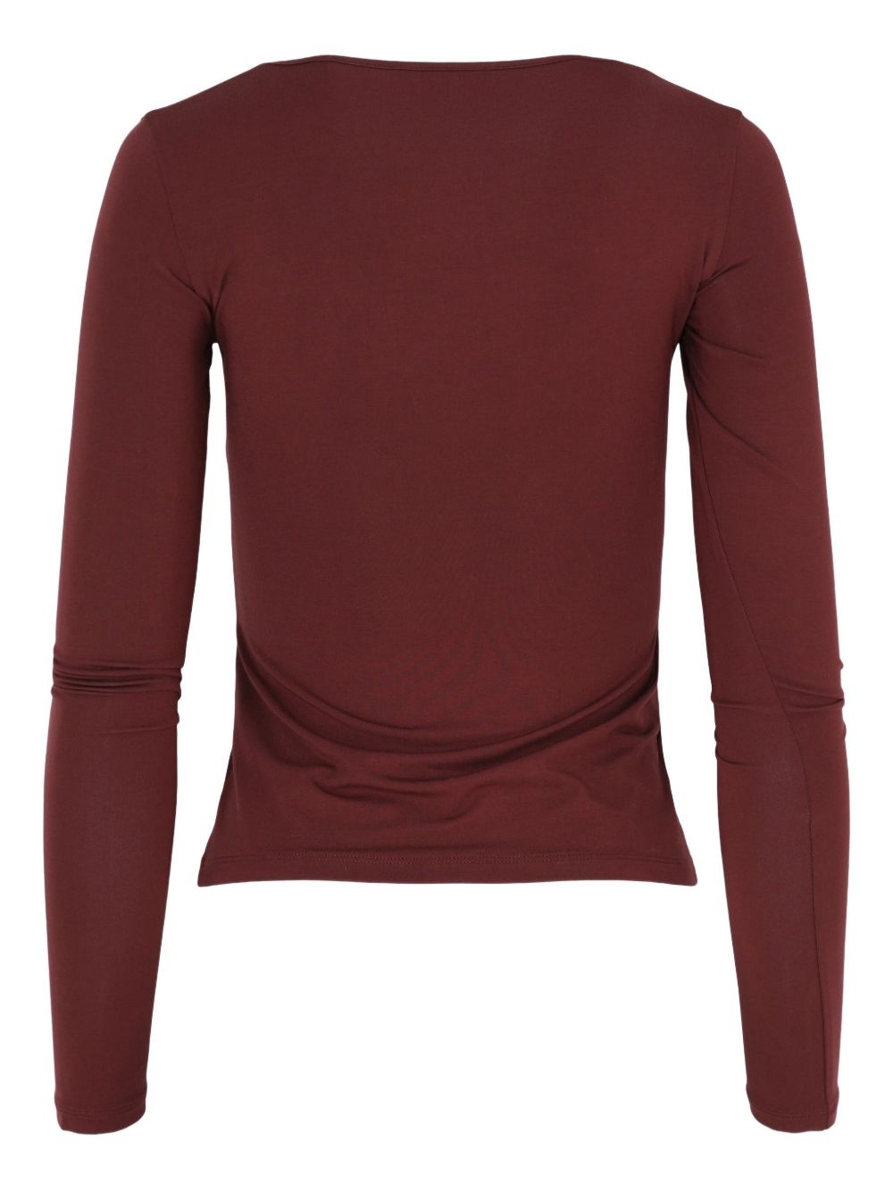 scoop neck long-sleeved T-shirt - 2