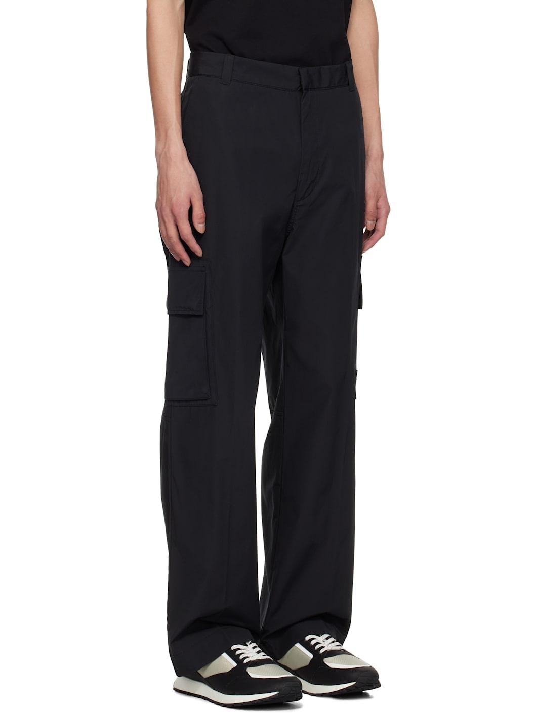 Black Regular-Fit Water-Repellent Trousers - 2
