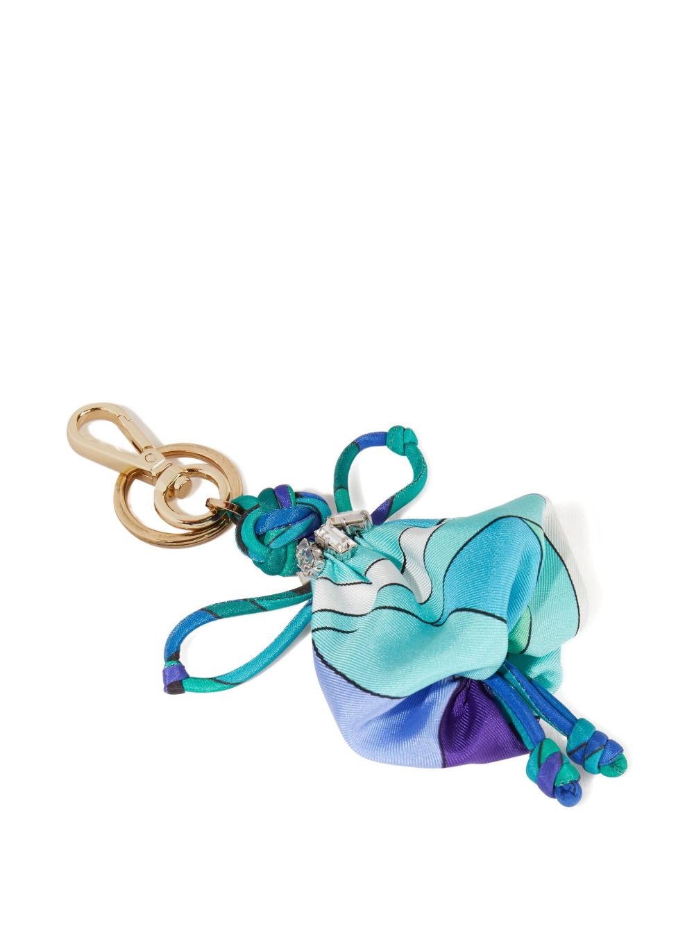 Iride-print silk charm - 2