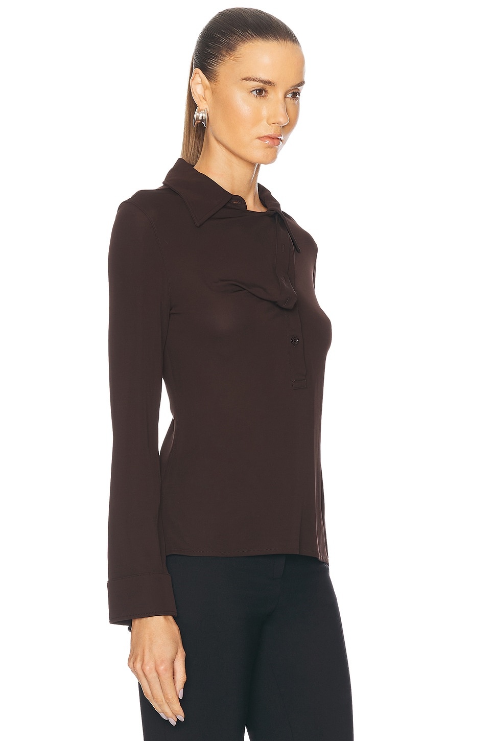 Oblique Crepe Jersey Shirt - 2