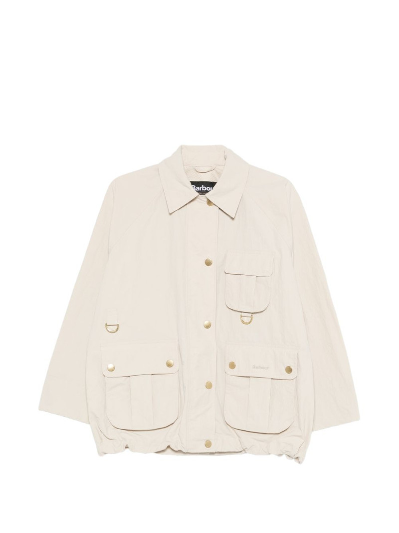 Debbie Showerproof flap-pocket button coat 1