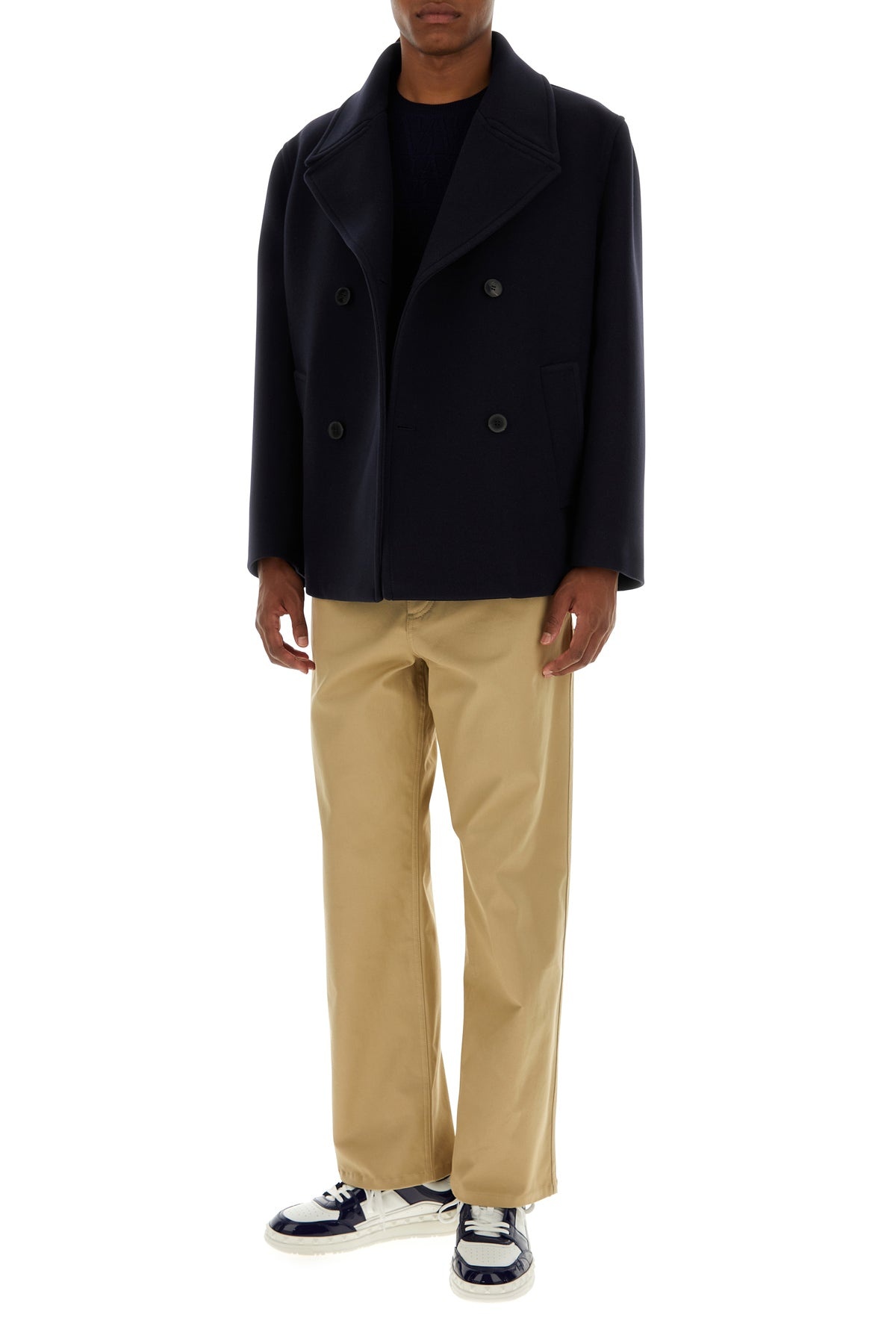 Dark blue cotton sweater - 6