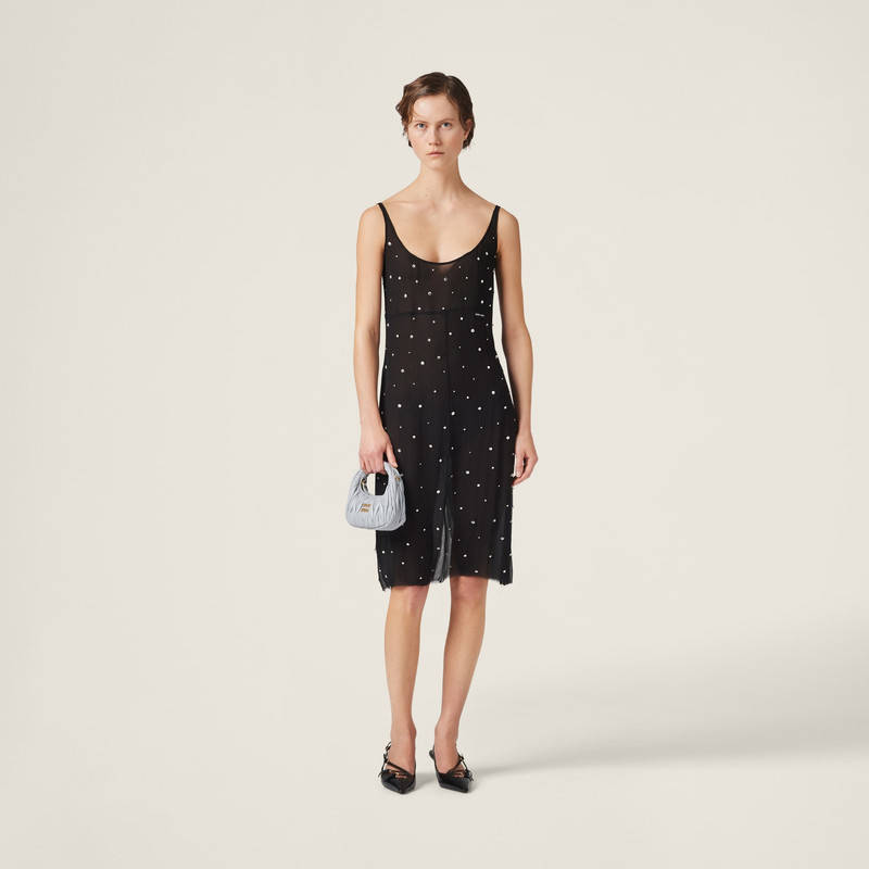 Miu Miu Wander matelassé nappa leather hobo mini-bag outlook