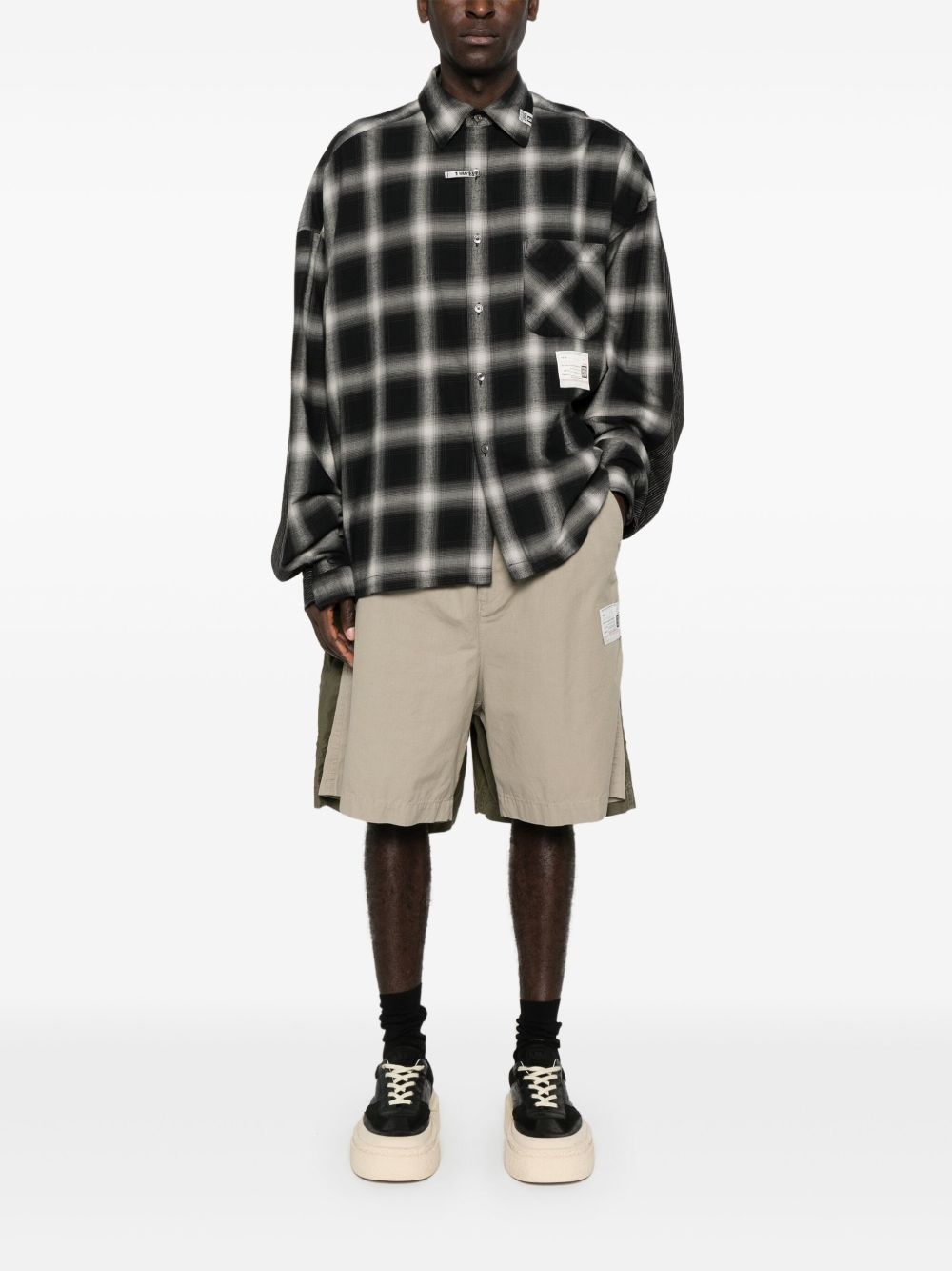 layered cargo shorts - 2