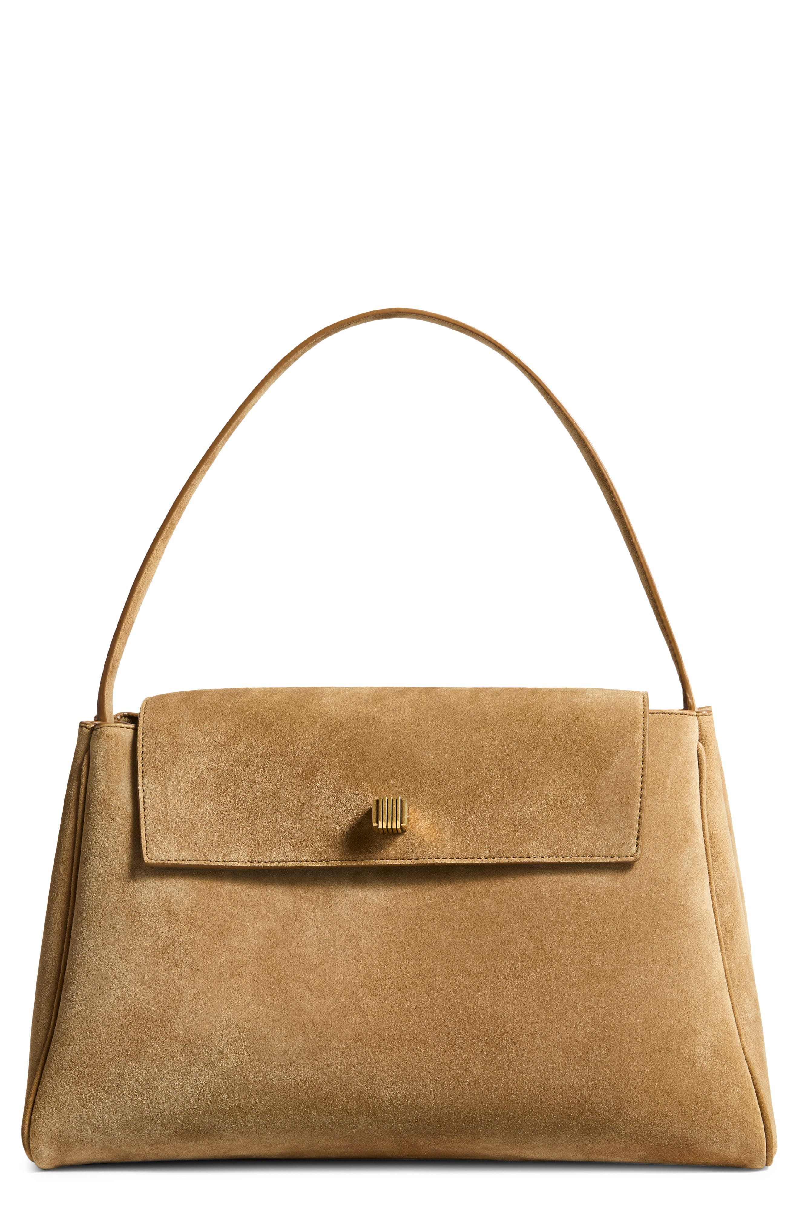 Khaite Audrey Suede Top Handle Bag in Mud at Nordstrom - 1