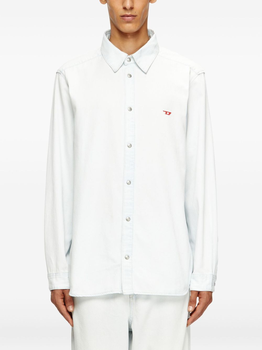 D-Simply logo-embroidered cotton shirt - 3