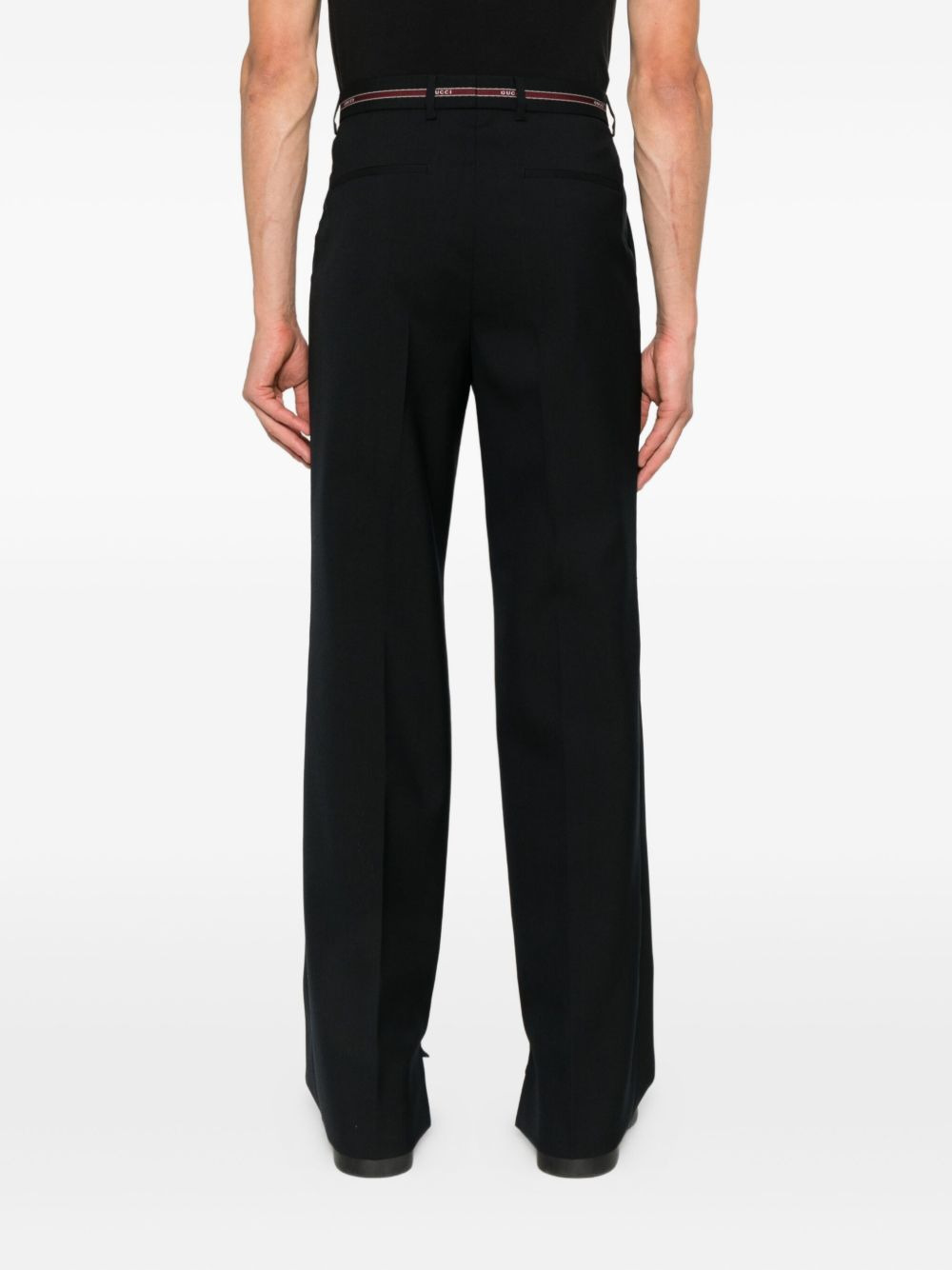 selvedge-detail wool trousers - 4
