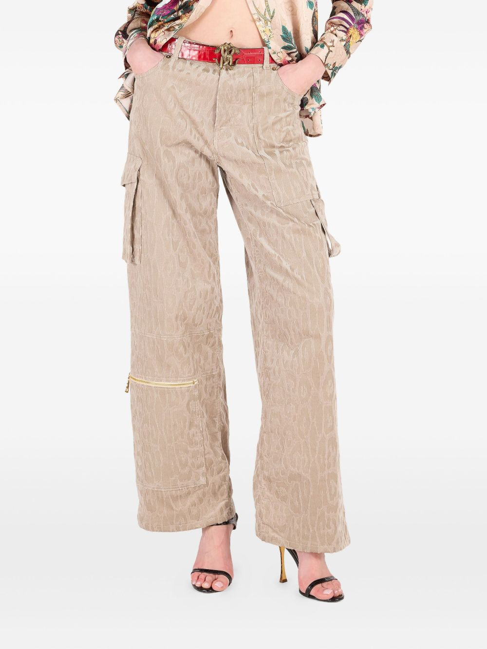 jaguar-print cargo pants - 3