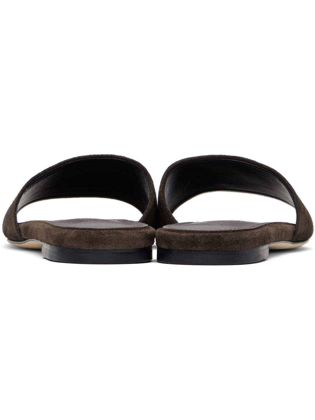 Brown Anna Suede Sandals - 2