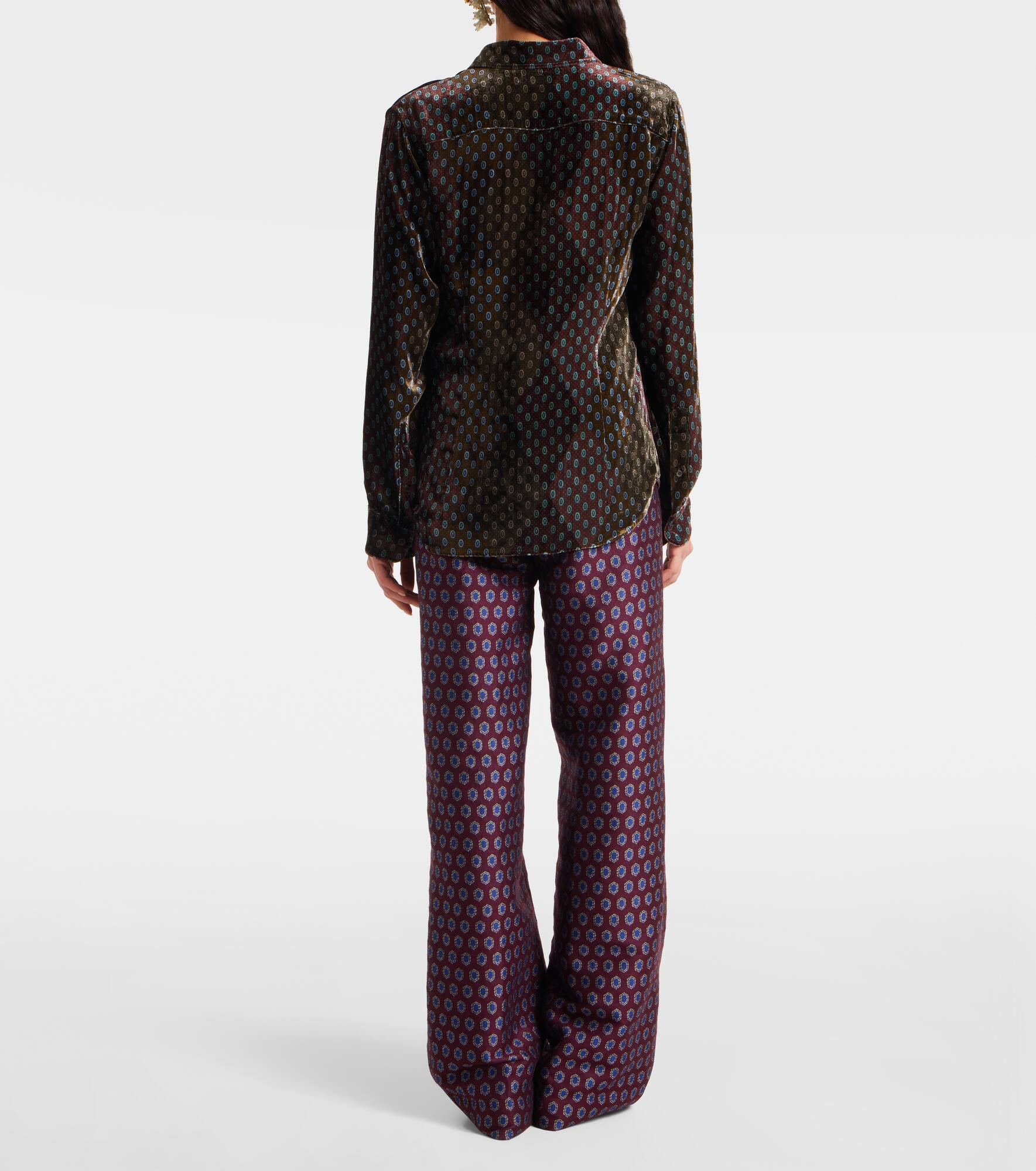 Printed velvet shirt - 3