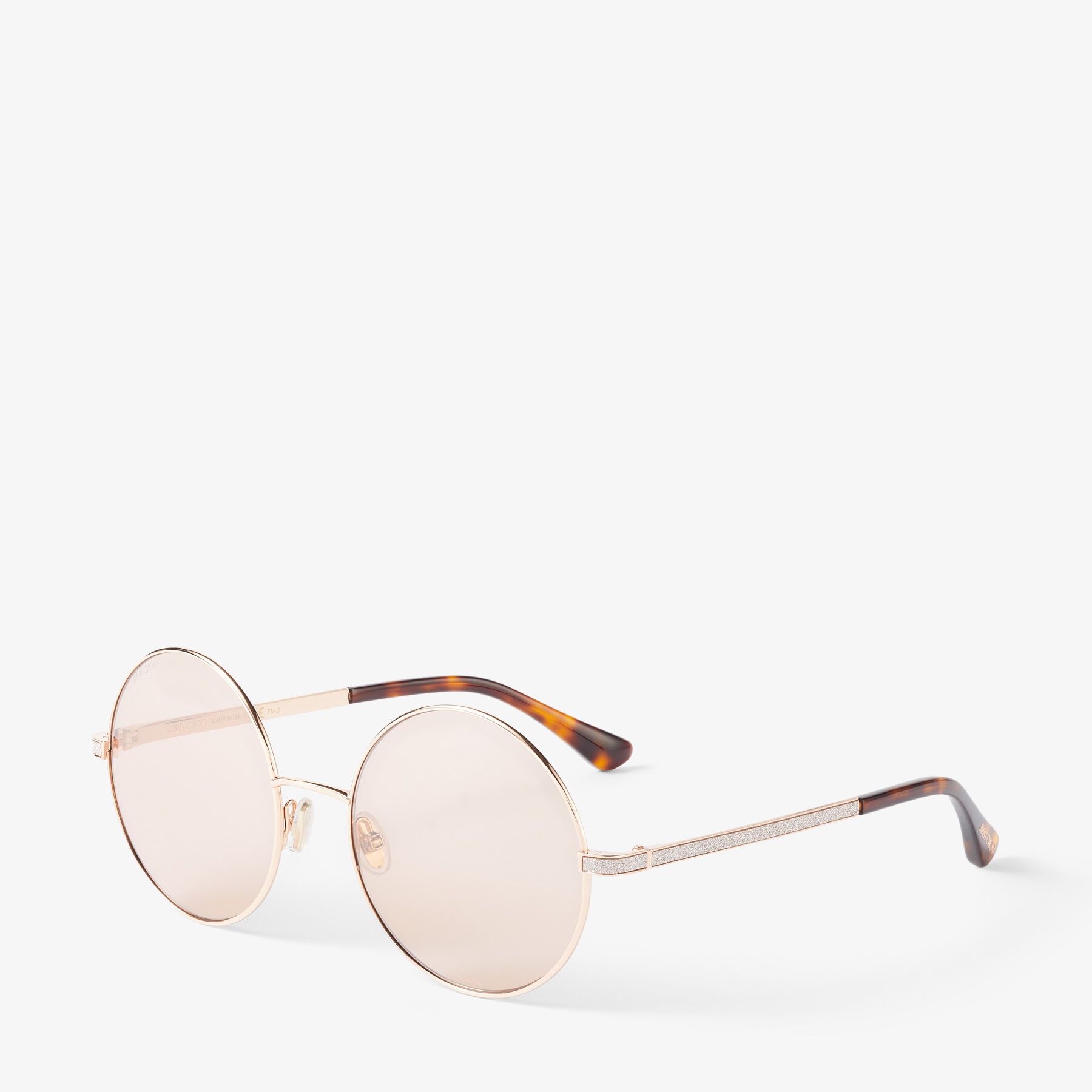 Oriane
Nude and Copper Gold Havana Round-Frame Sunglasses - 3