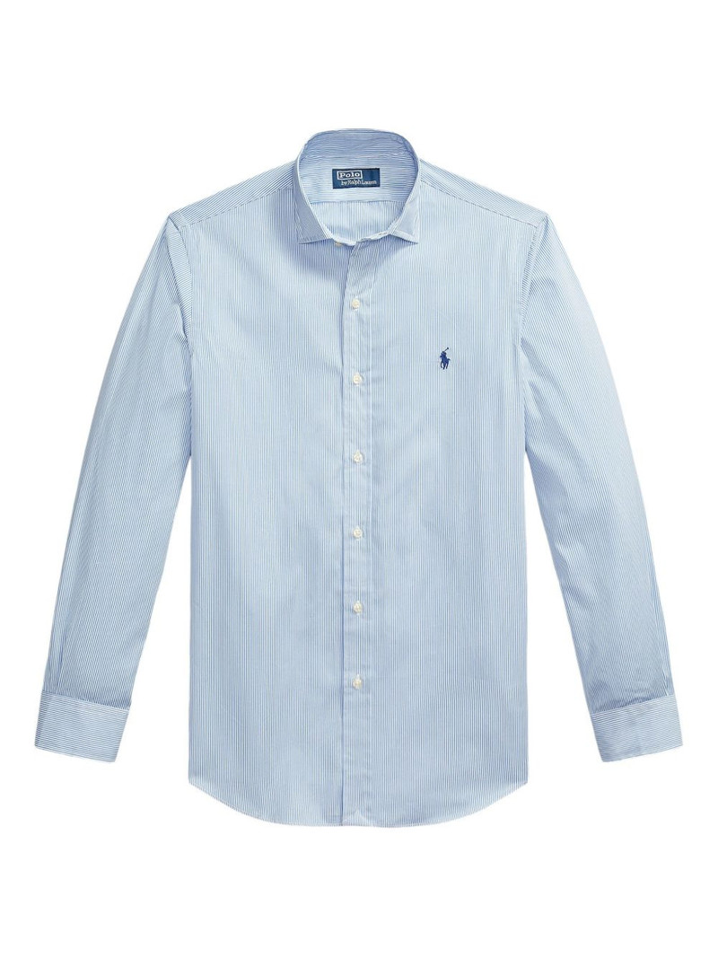 striped logo-embroidered shirt 1