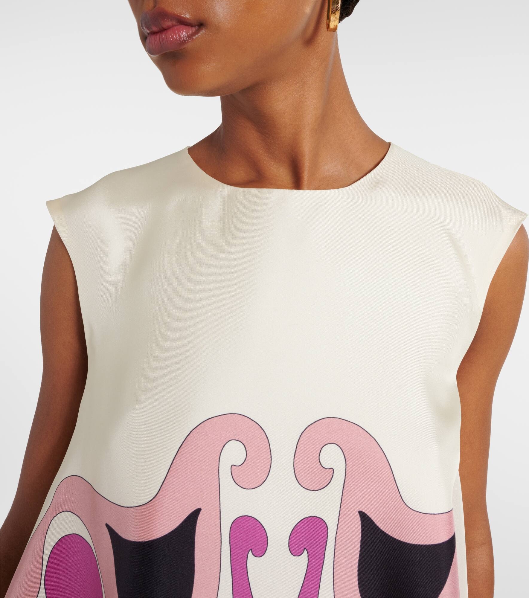 San Carlo printed silk twill top - 4