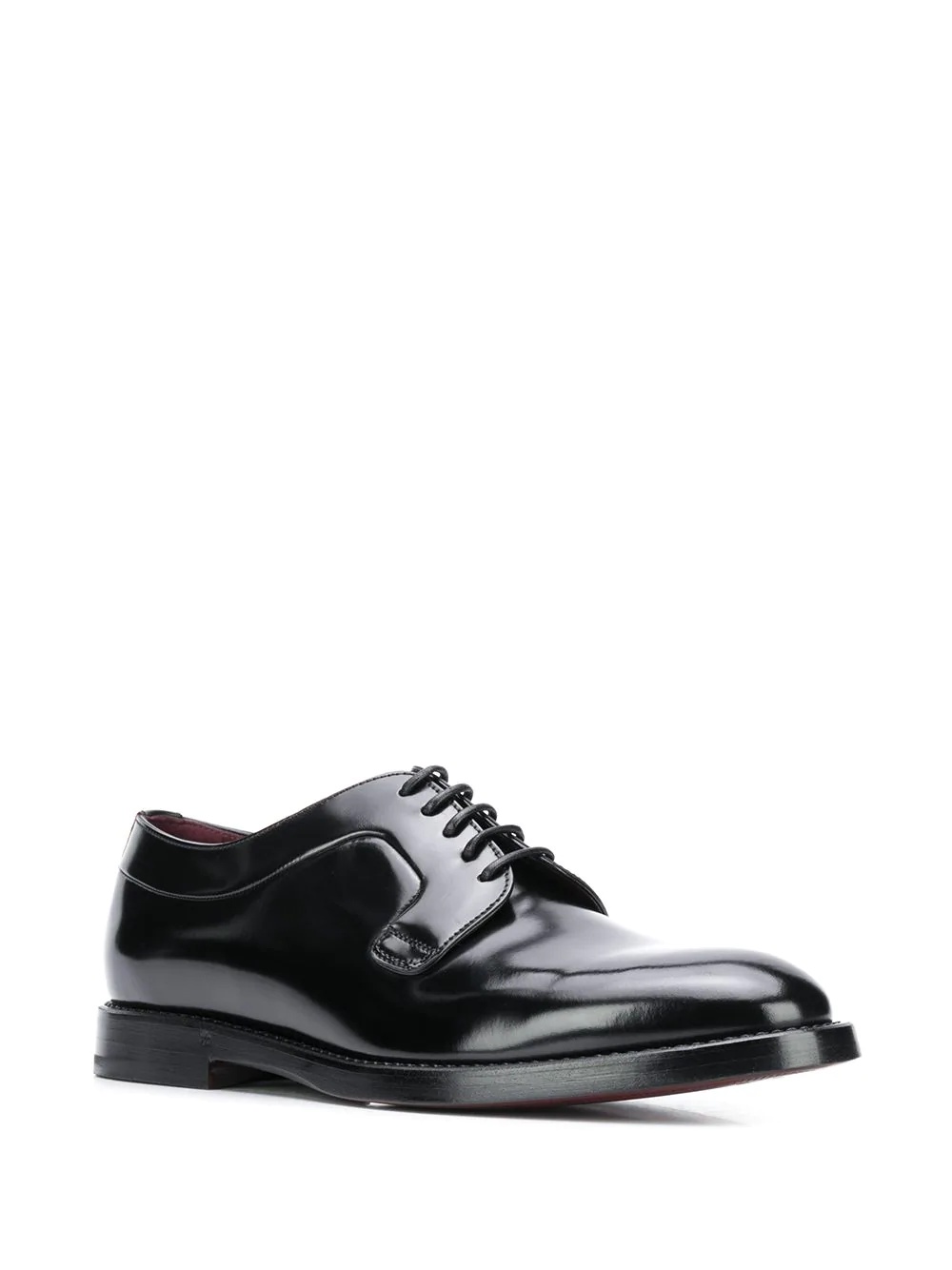 brushed leather derby shoes - 2