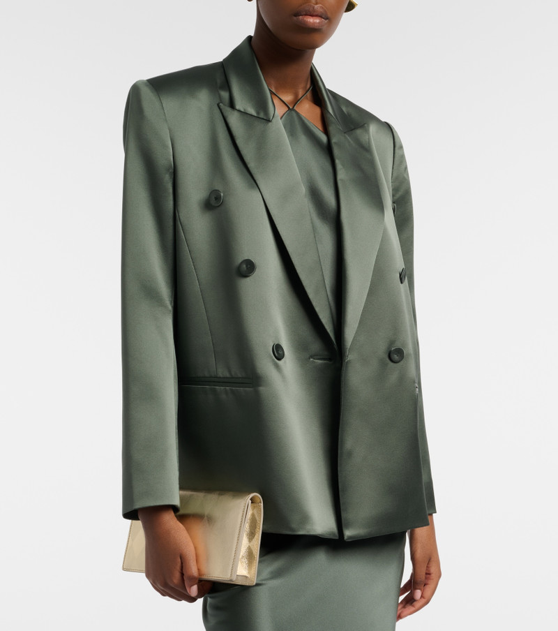 THE SEI Double-breasted silk blazer outlook