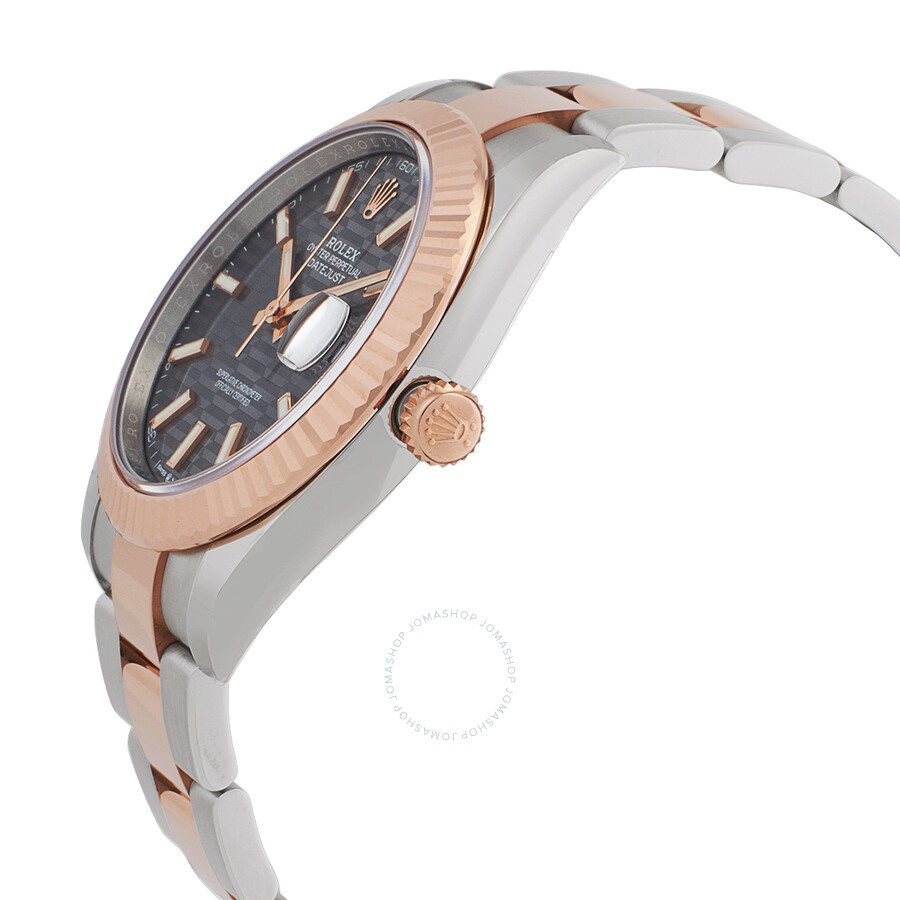 Rolex Datejust 41 Slate Fluted Motif Dial Automatic Men's Steel and 18kt Everose Gold Oyster Watch M - 2