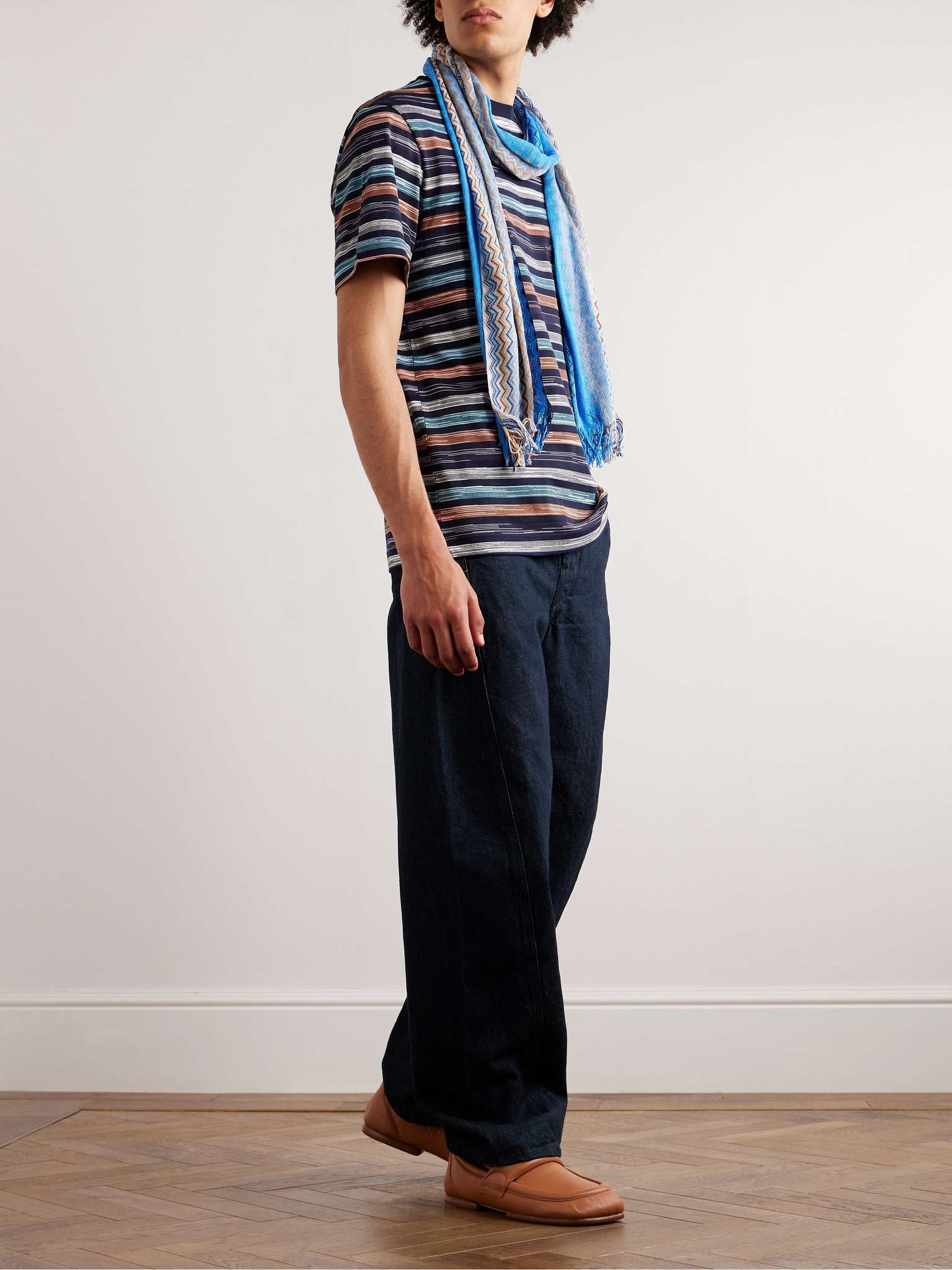 Striped Space-Dyed Cotton-Jersey T-Shirt - 2
