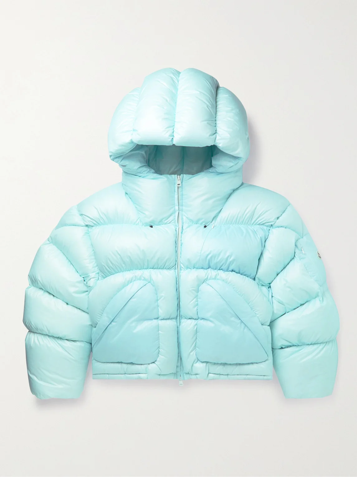 Dingyun Zhang Josa Logo-Appliquéd Quilted Shell Hooded Down Jacket - 1