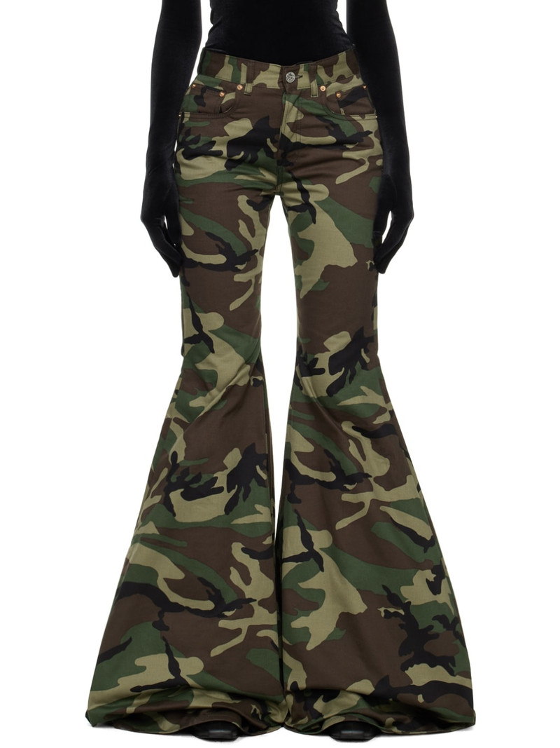 Green Flared Trousers 1