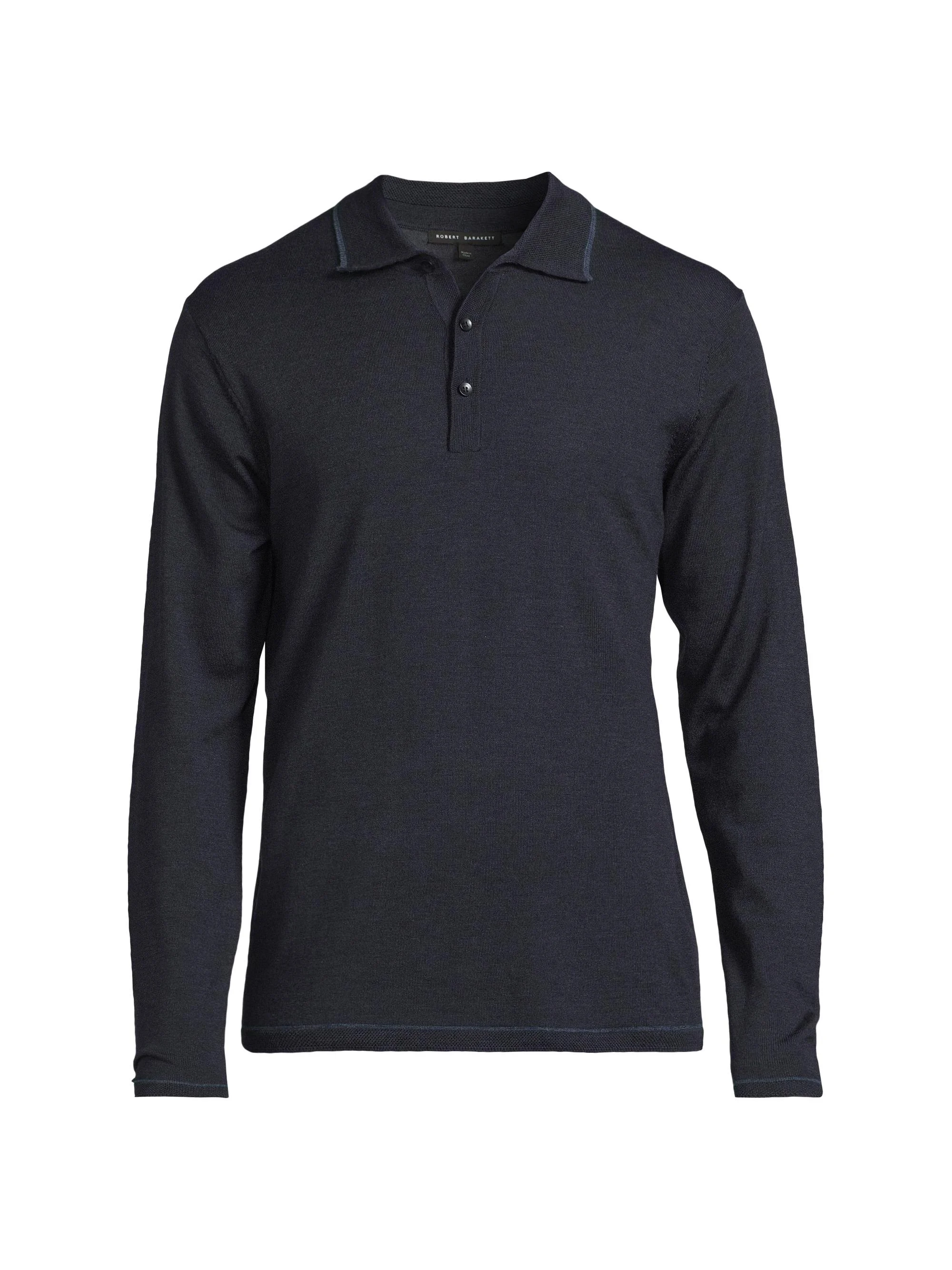 Men's Roman Polo Sweater - Navy - 1