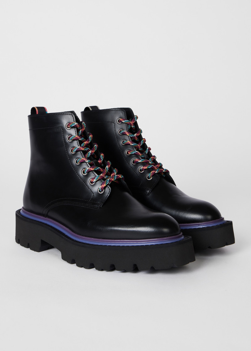 Paul Smith Women's Black Leather 'Morello' Boots outlook