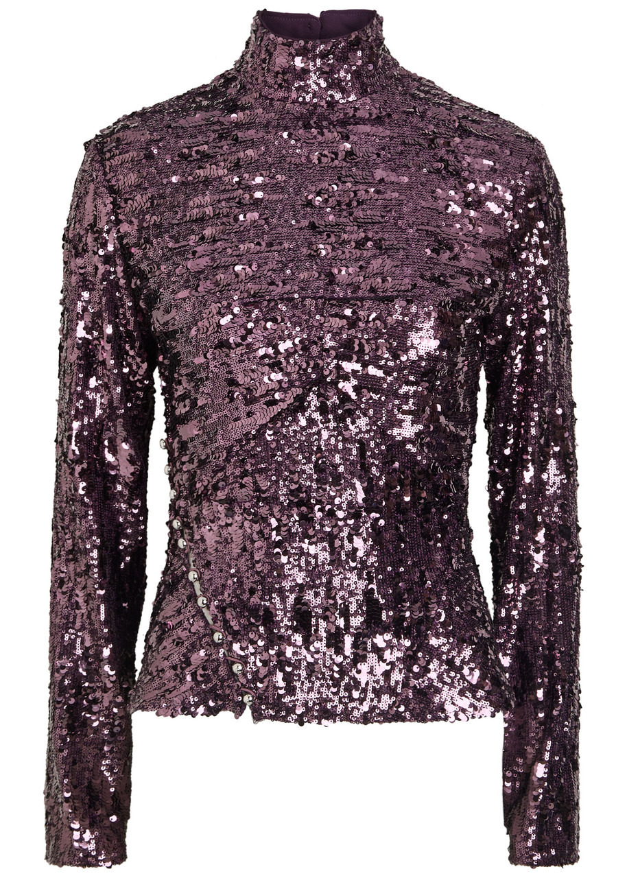 Rabanne Sequin-embellished Chiffon top - 1