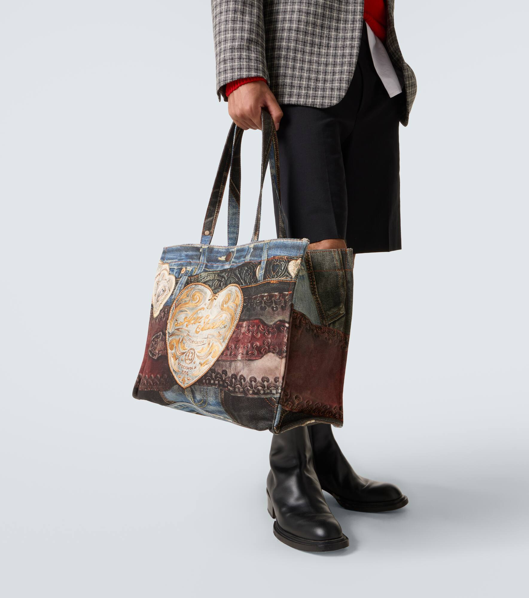 Logo trompe l'œil canvas tote bag - 2