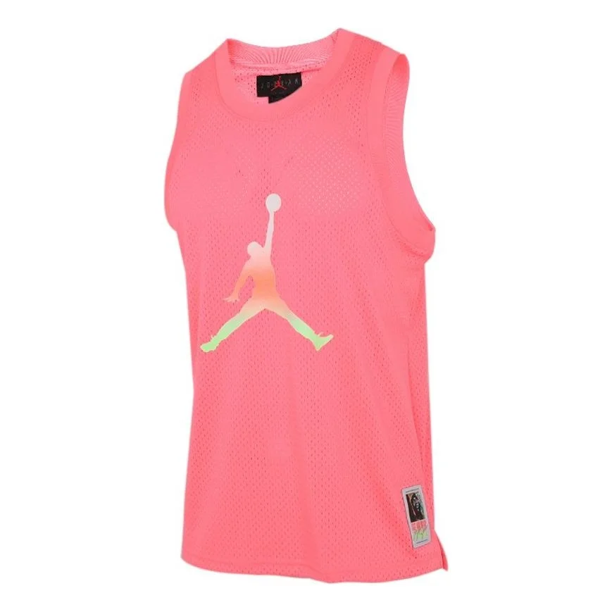 Air Jordan Casual Sports Sleeveless Training Running Vest Pink Red CZ4860-675 - 1