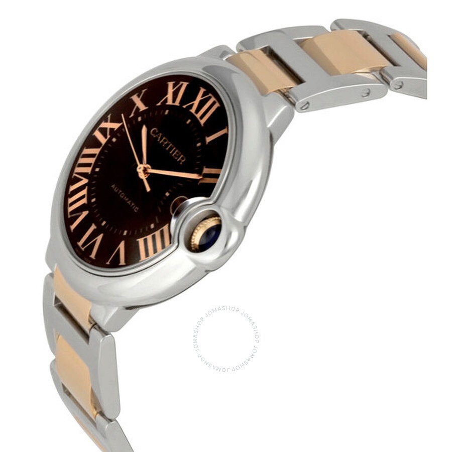 Pre-owned Cartier Ballon Bleu de Cartier Chocolate Dial Men's Watch W6920032 - 2