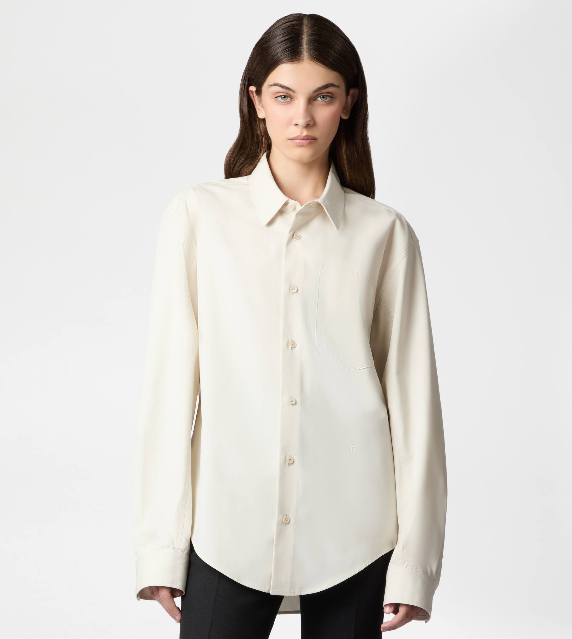 SHIRT IN POPLIN - WHITE - 5