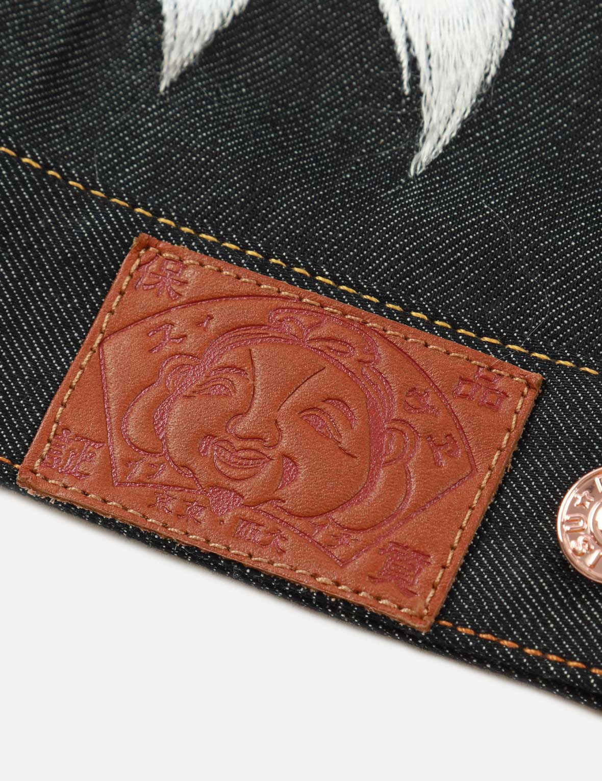 PEACOCK AND TSUBAKI EMBROIDERY DENIM JACKET - 13