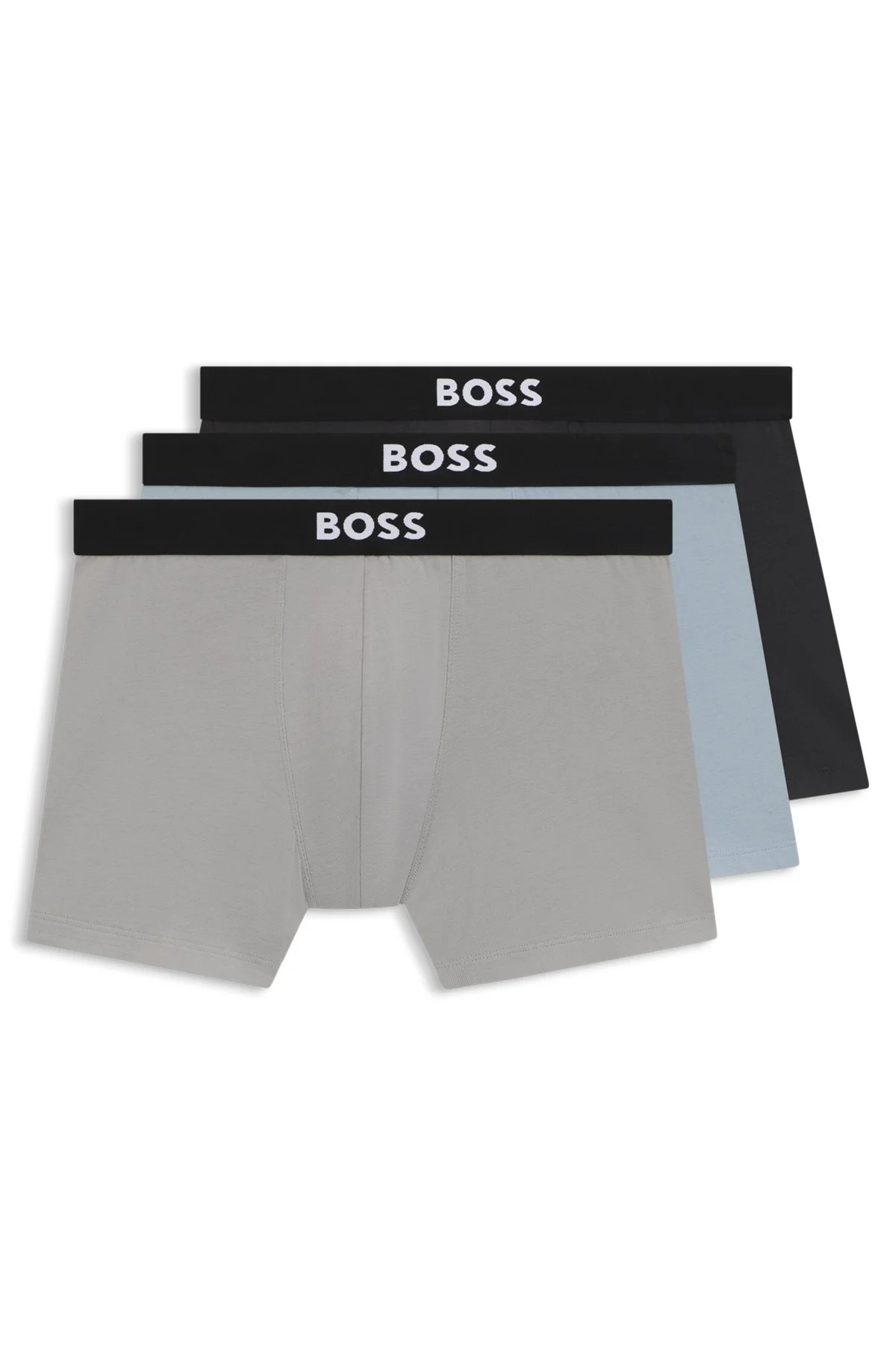 TWO-PACK OF STRETCH-COTTON BOXER BRIEFS WITH LOGO WAISTBANDS - 1